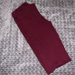 Maroon decree size medium leggings